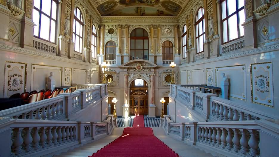 Interior View Of The Burgtheater In Vienna, Austria