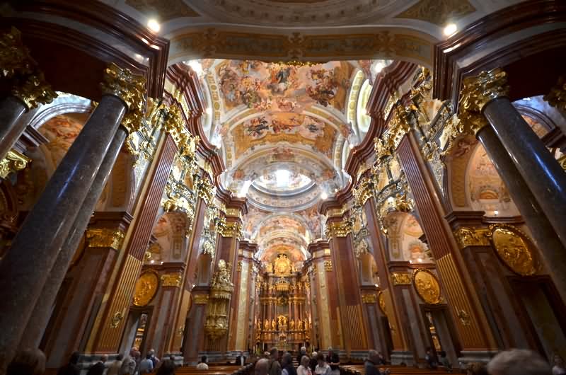 Interior View Of The Melk Abbey In Austria