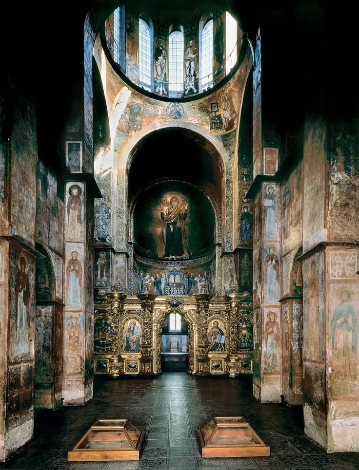 Interior View Of The Saint Sophia Cathedral In Kiev, Ukraine