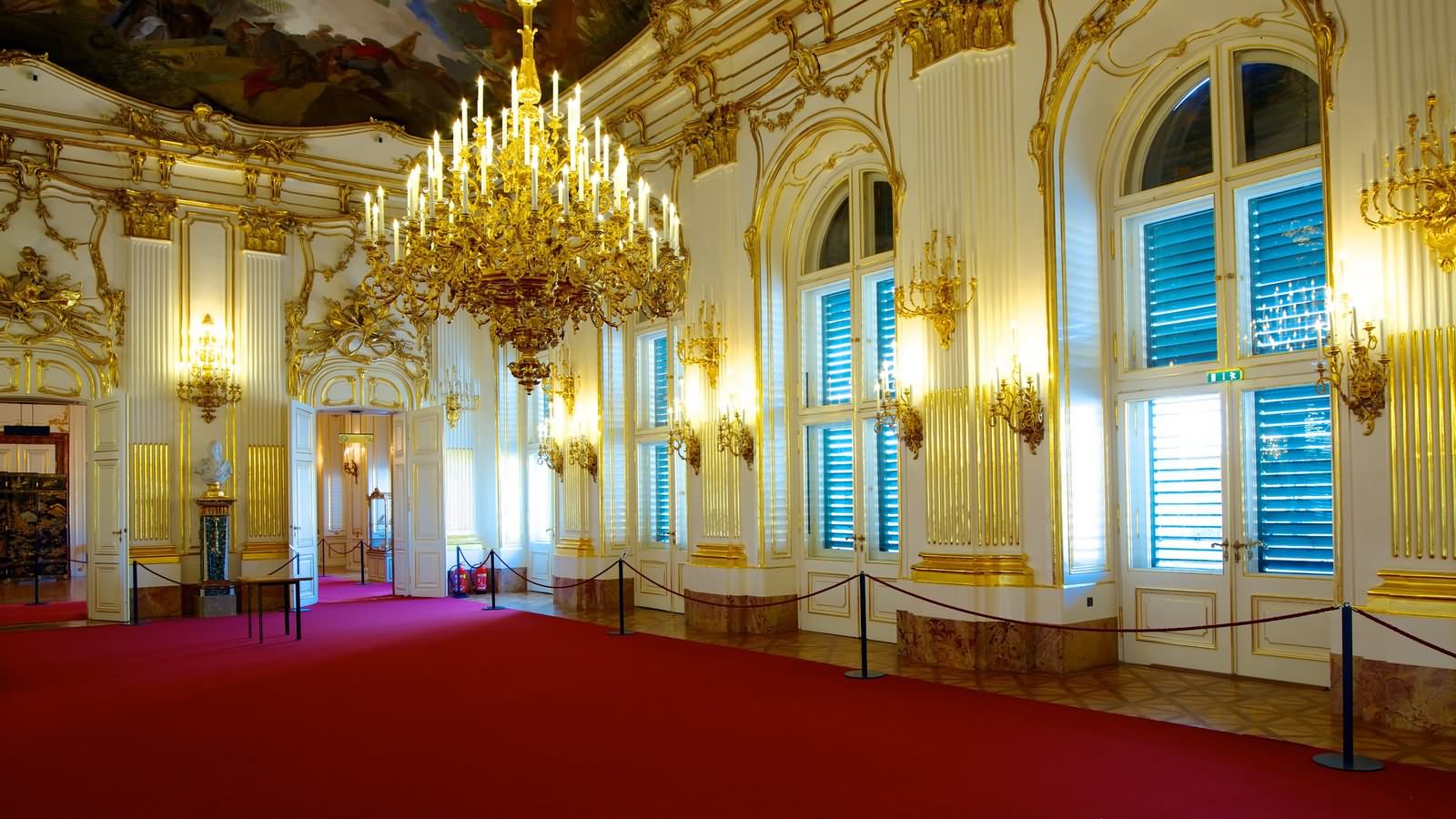 Interior View Of The Schonbrunn Palace In Vienna, Austria