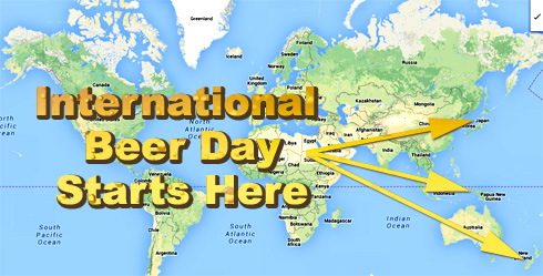 International Beer Day Starts Here World Map Picture
