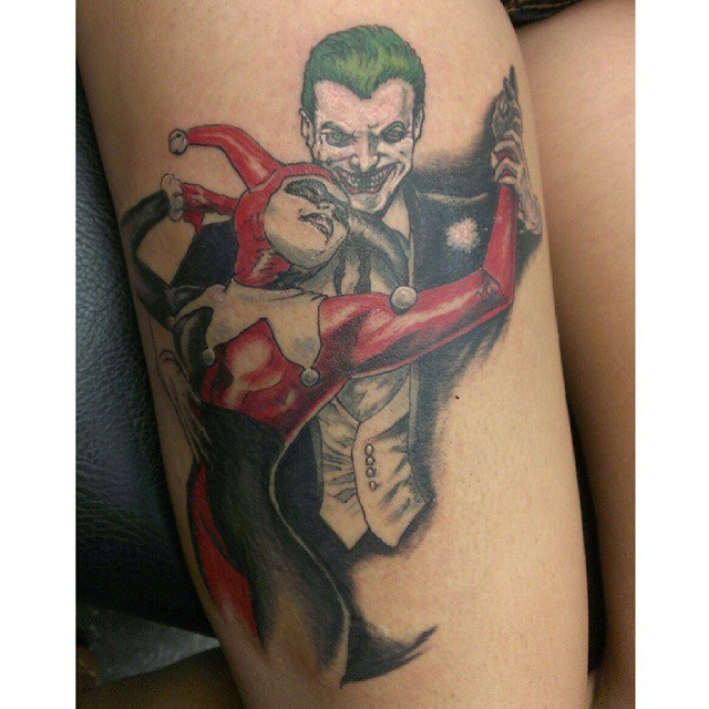 Joker And Harley Quinn Dancing Tattoo
