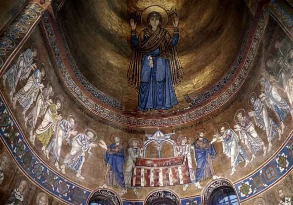 Mosaics Inside The Saint Sophia Cathedral In Kiev, Ukraine