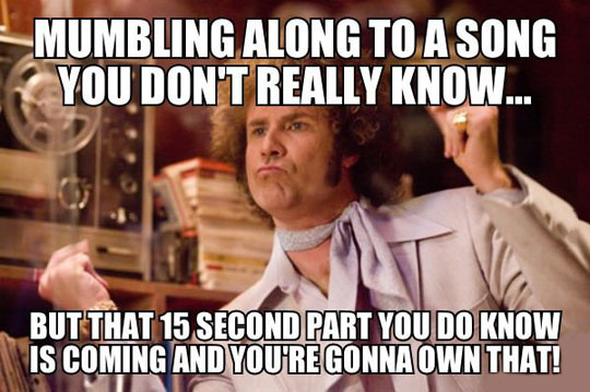 Mumbling Along To A Song You Don't Really Know Funny Will Ferrell Image