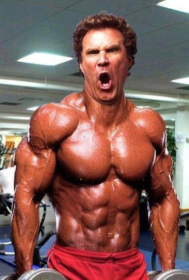 Muscular Will Ferrell With Angry Face Funny Picture