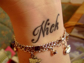 Nick Name Tattoo On Wrist