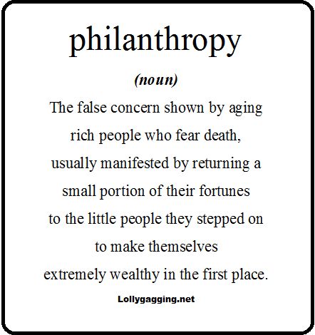 Philanthropy Funny Definition Image