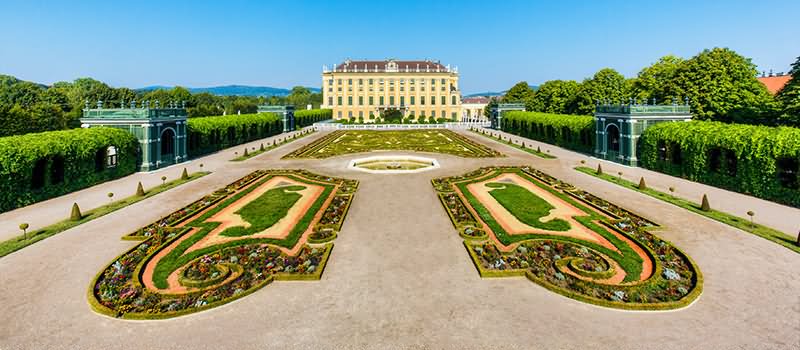Privy Garden In Front Of The Schonbrunn Palace In Austria