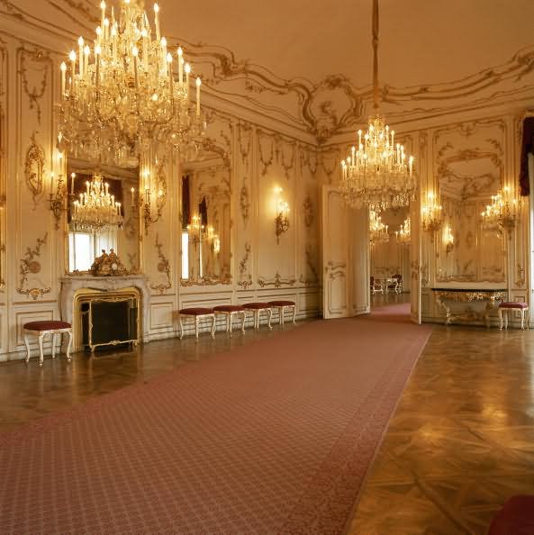 Rosa Room Inside The Schonbrunn Palace In Vienna, Austria