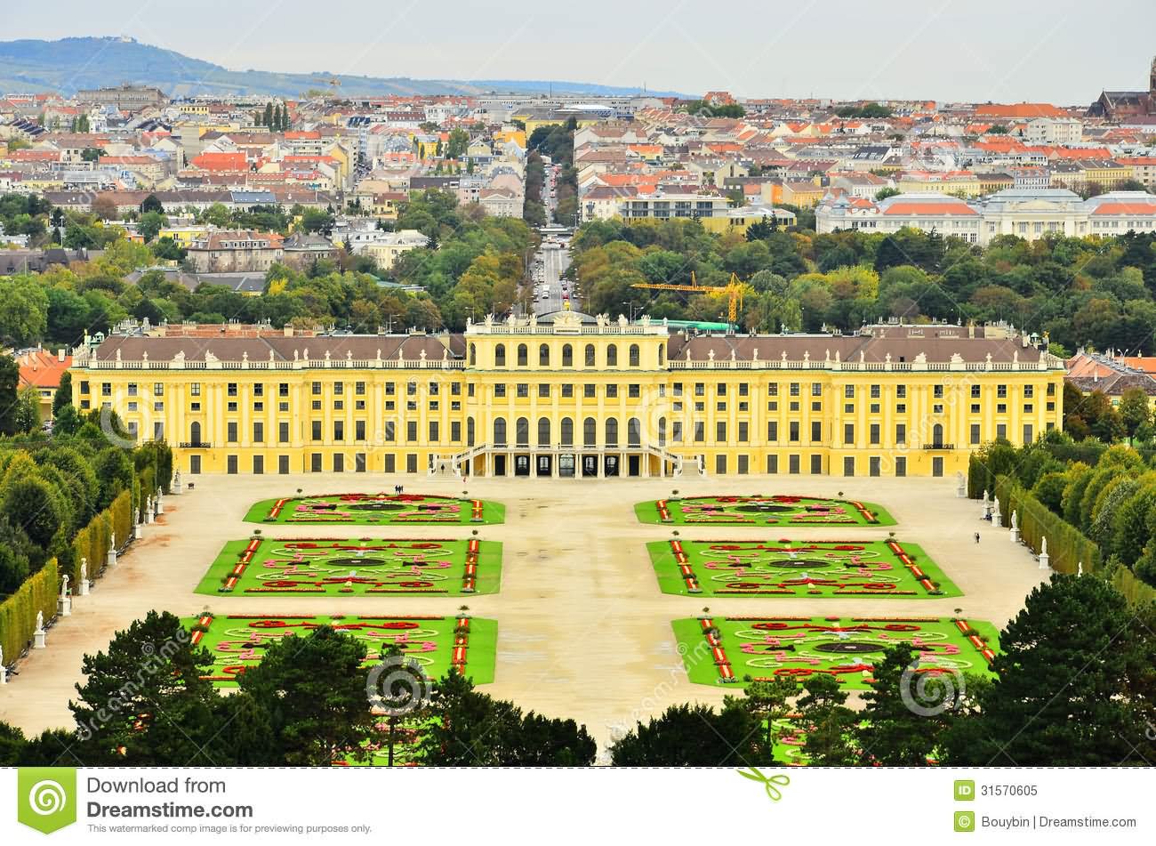 Schonbrunn Palace And Park In Vienna, Austria