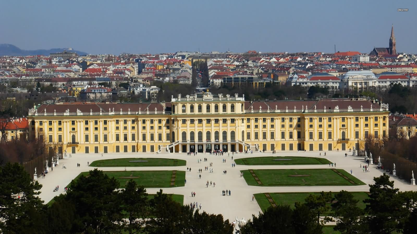 Schonbrunn Palace And Vienna City View