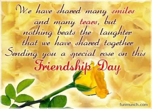 Sending You A Special Rose On This Friendship Day Ecard