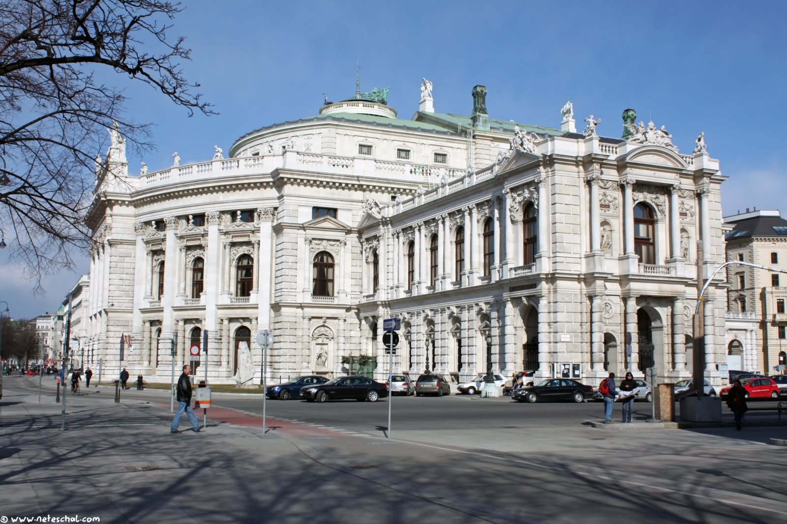 Side Of The Burgtheater In Vienna