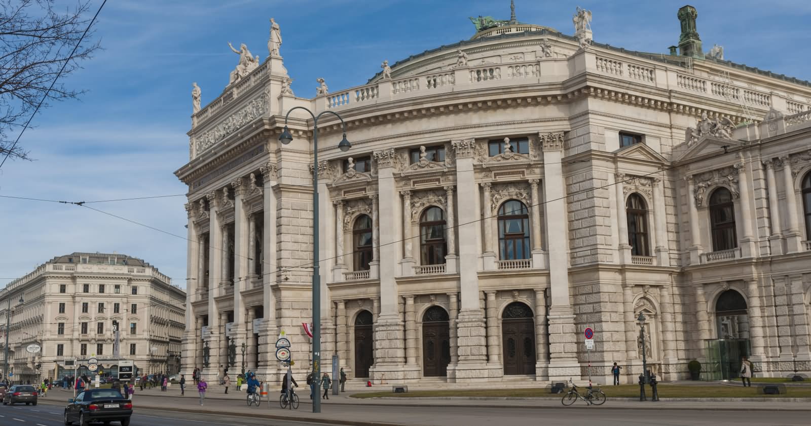 Side View Of The Burgtheater In Vienna