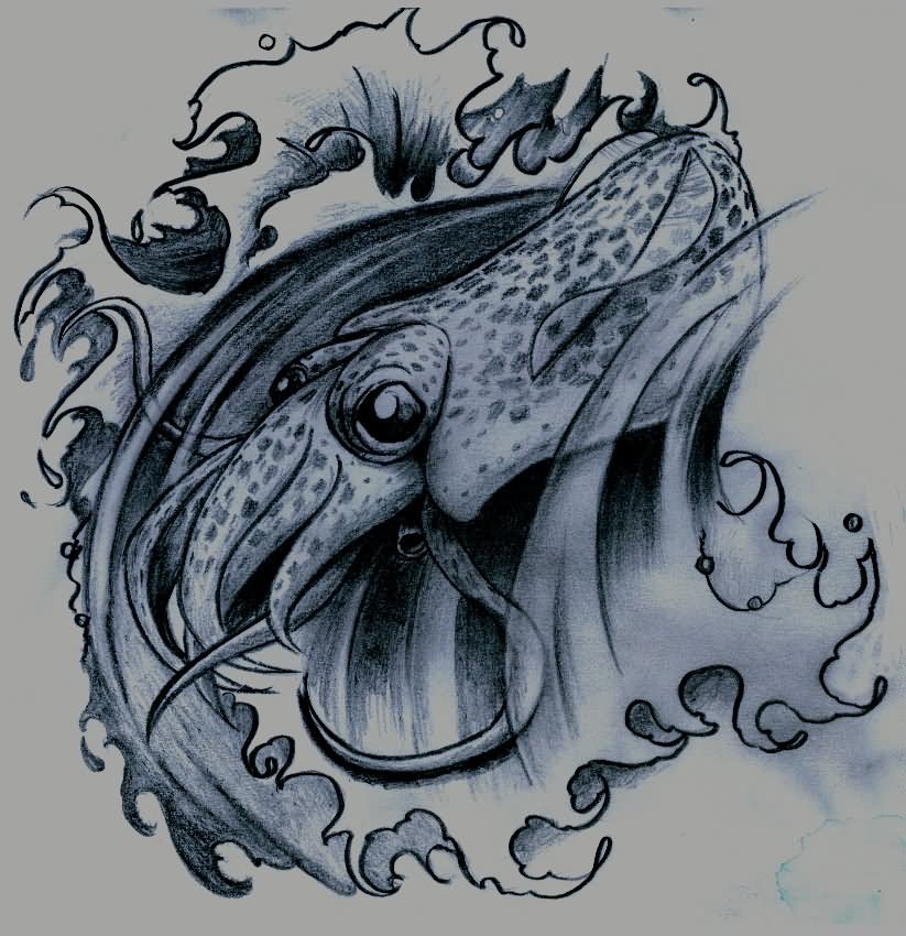 Squid Tattoo Design by Dvampyrelestat