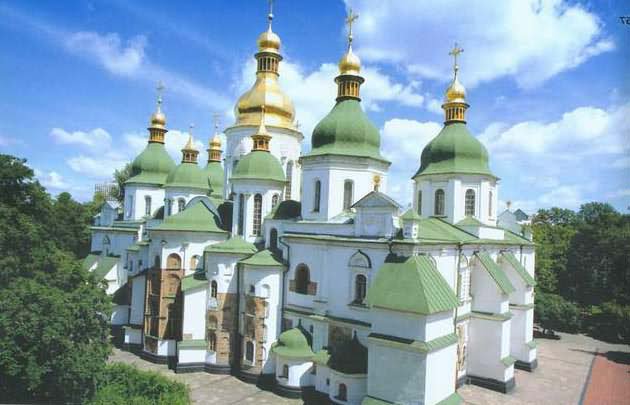 St. Sophia Cathedral Side View In Kiev, Ukraine