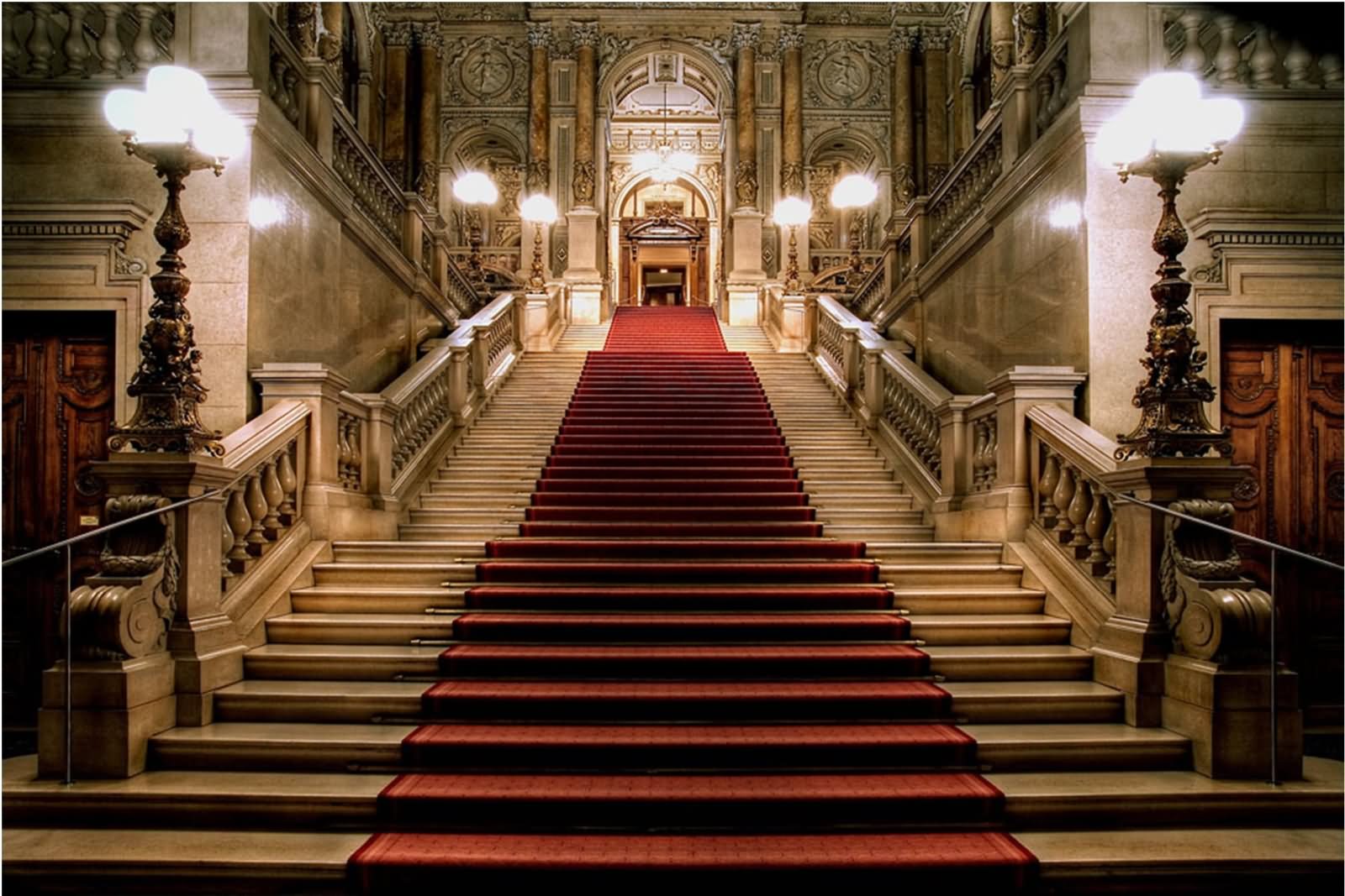 Staircase Inside The Burgtheater In Vienna, Austria