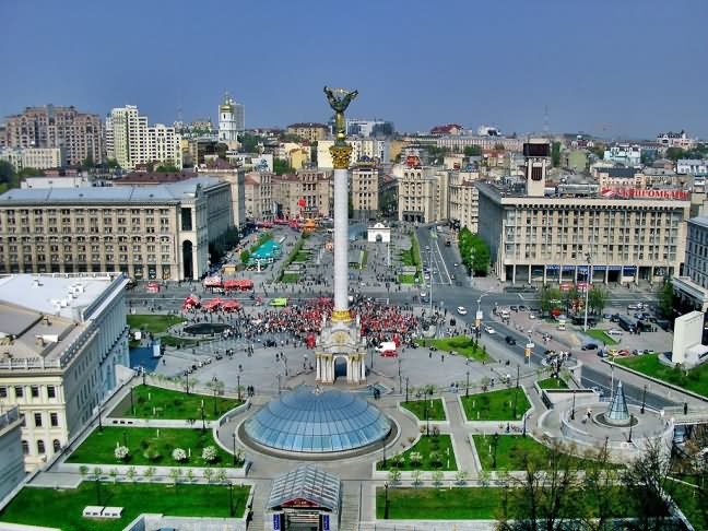 The Maidan Nezalezhnosti Sqaure View