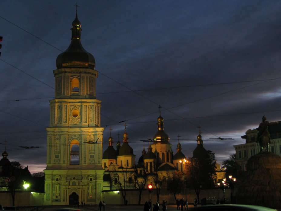 The Saint Sophia Cathedral During Night Picture