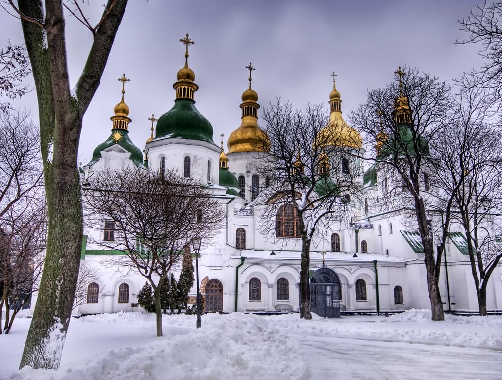 The Saint Sophia Cathedral During Winters Picture