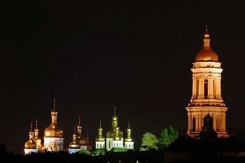 The Saint Sophia Cathedral Lit Up At Night Picture