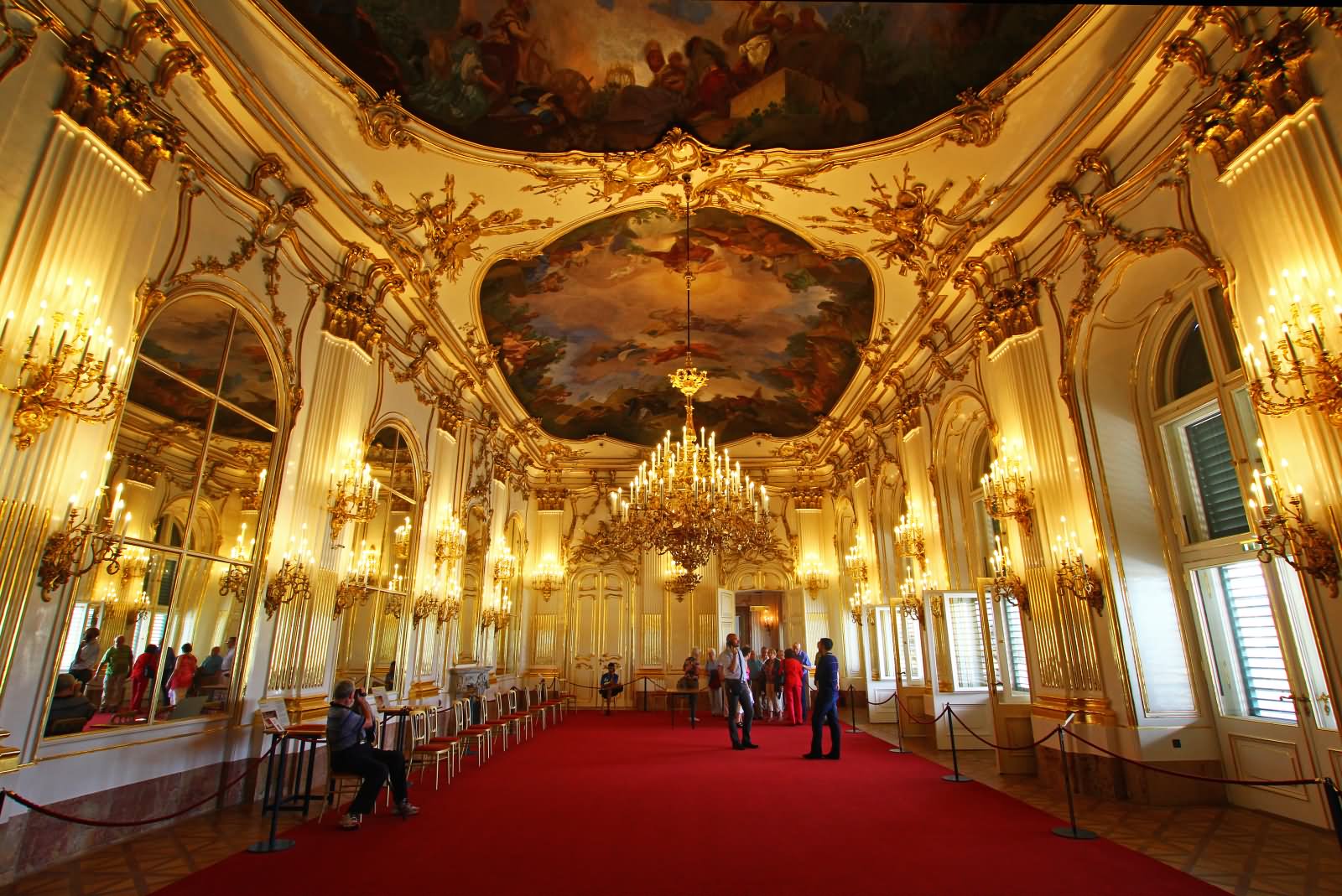 The Schonbrunn Palace Inside View Image in Vienna
