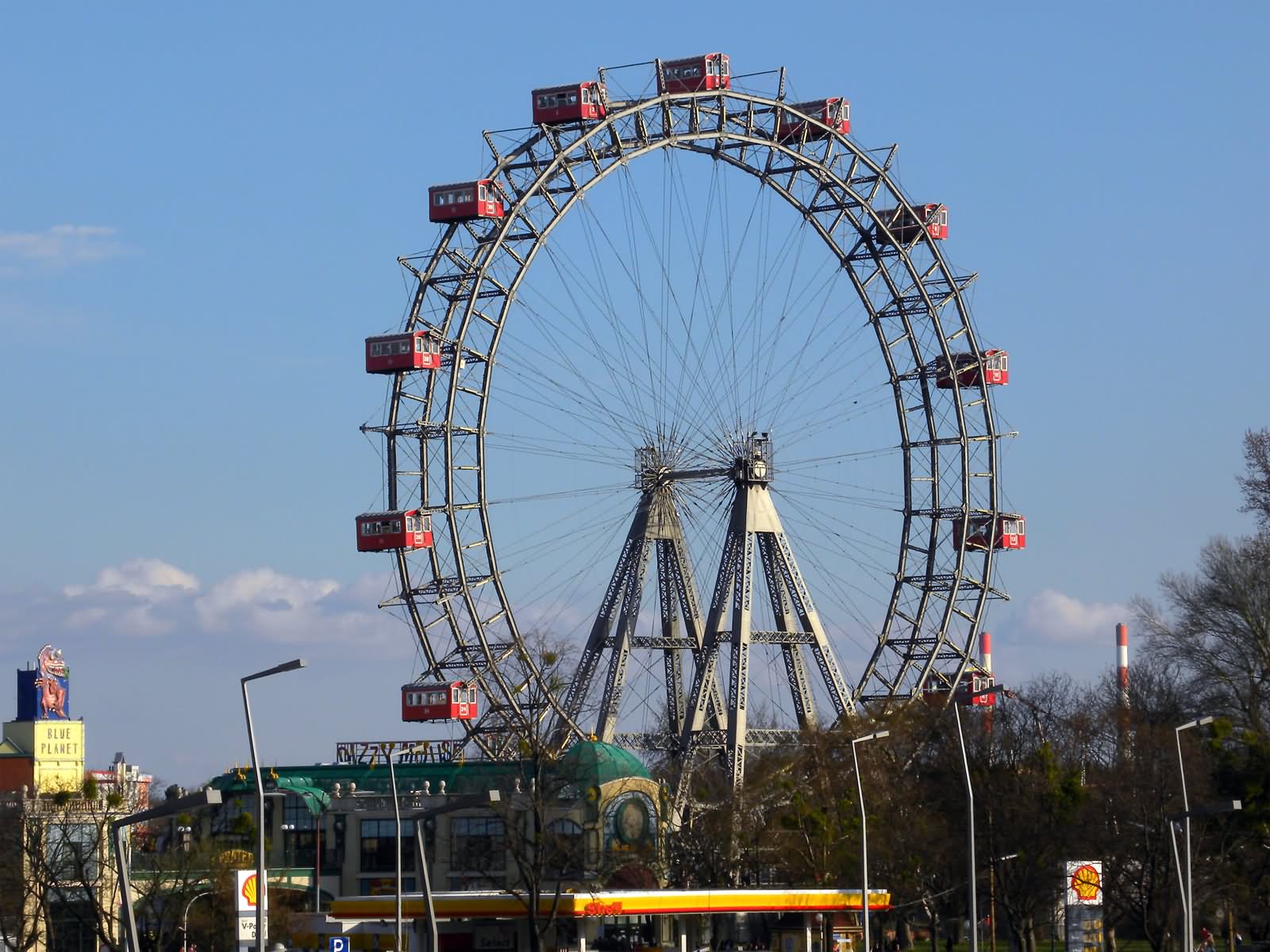 The Wiener Riesenrad Ferris Wheel In Prater Amusement Park, Vienna