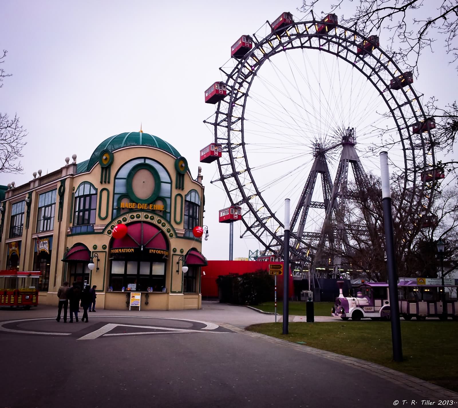 The Wiener Riesenrad Ferris Wheel In Prater Park View