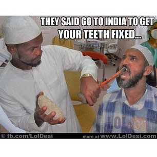 They Said Go To India To Get Your Teeth Fixed Funny Punjabi Meme Picture