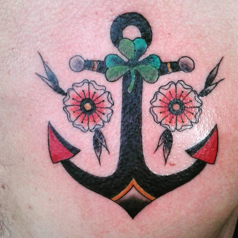 Traditional Anchor Tattoo by Kyle Kemp