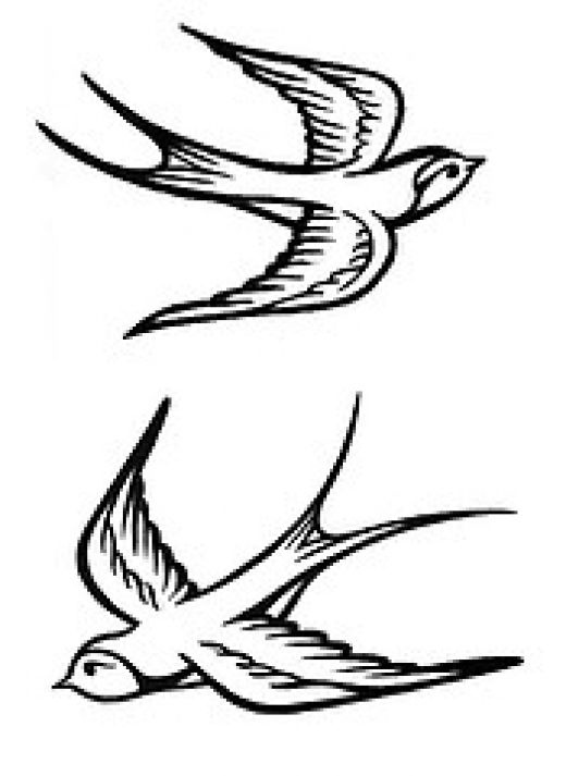 Two Sparrow Tattoo Designs