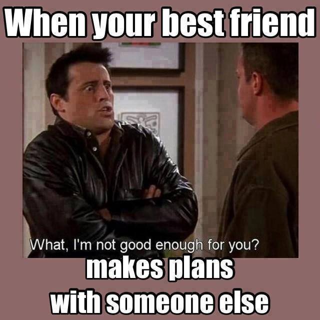 When Your Best Friend Makes Plans With Someone Else Funny Best Friends Meme Picture