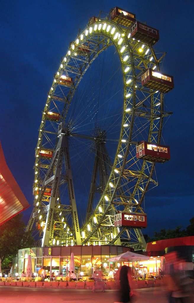 Wiener Riesenrad Ferris Wheel At Prater Park In Vienna