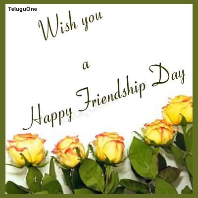 Wish You A Happy Friendship Day Greeting Ecard