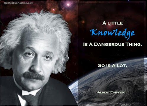 A Little Knowledge Is A Dangerous Thing. So Is A Lot   - Albert Einstein