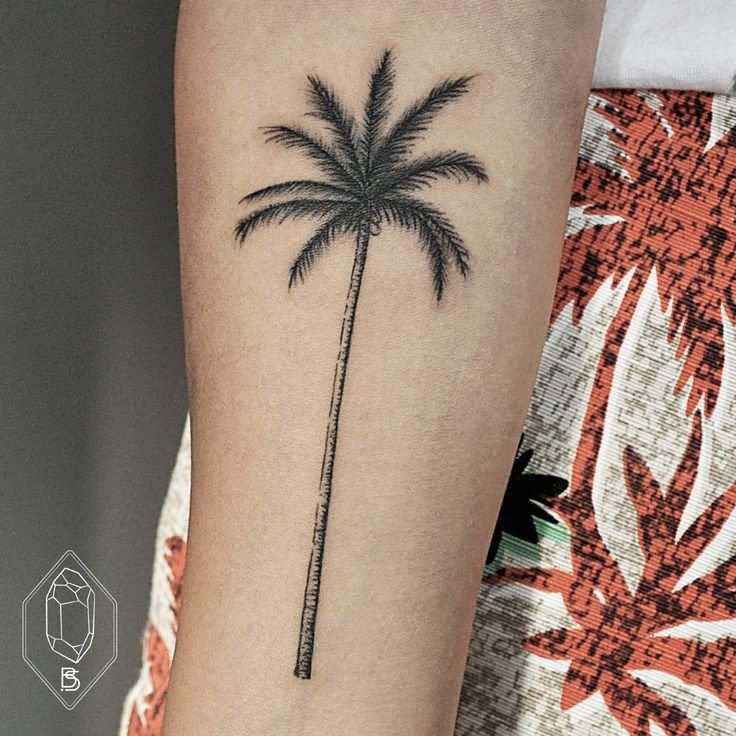 Amazing Palm Tree Tattoo