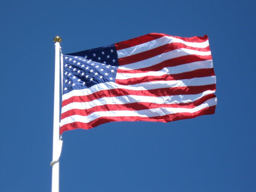 American Flag Waving On Flag Day