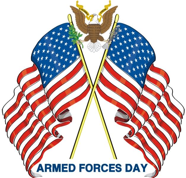 Armed Forces Day American Flags Clipart Picture