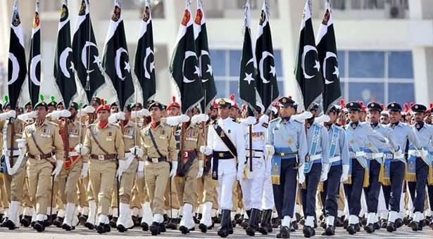 Army Marchpast During The Pakistan Independence Day Parade