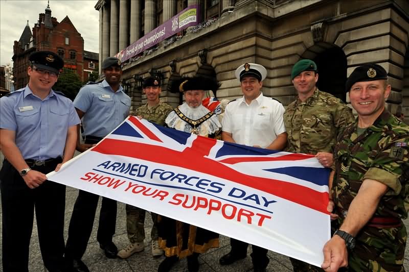 Army Officers Celebrating Armed Forces Day