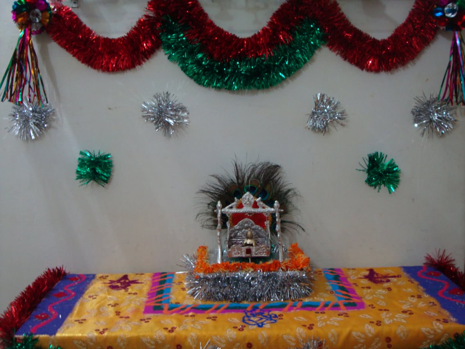 Beautiful Decoration Idea At Home On Krishna Janmashtami