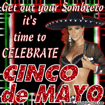 Beautiful Girl Says Get Out Your Sombrero It's Time To Celebrate Cinco de Mayo Glitter