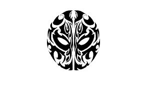 Black Tribal Deadpool Logo Tattoo Stencil