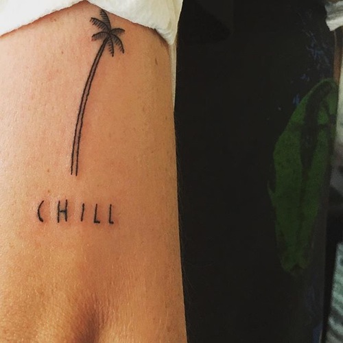 Chill Palm Tree Tattoo