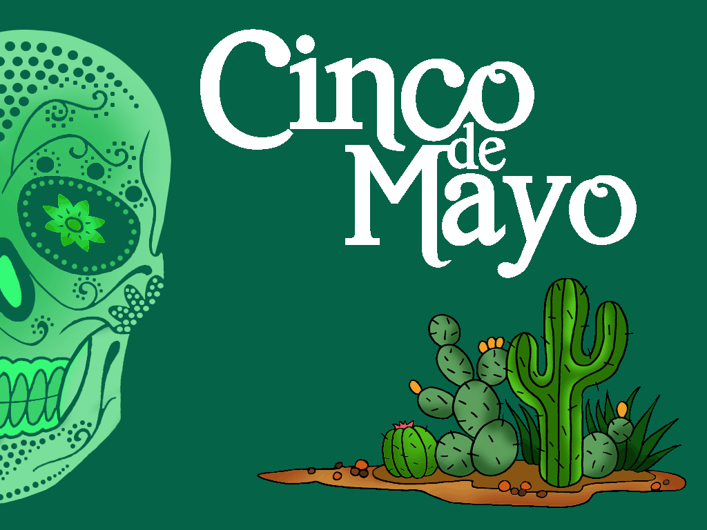 Cinco de Mayo Skull Face And Cactus Picture