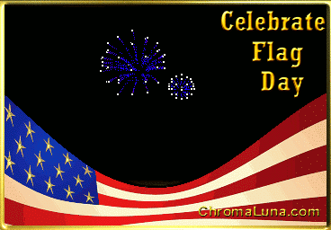 Celebrate Flag Day 2016 Fireworks Animated Picture