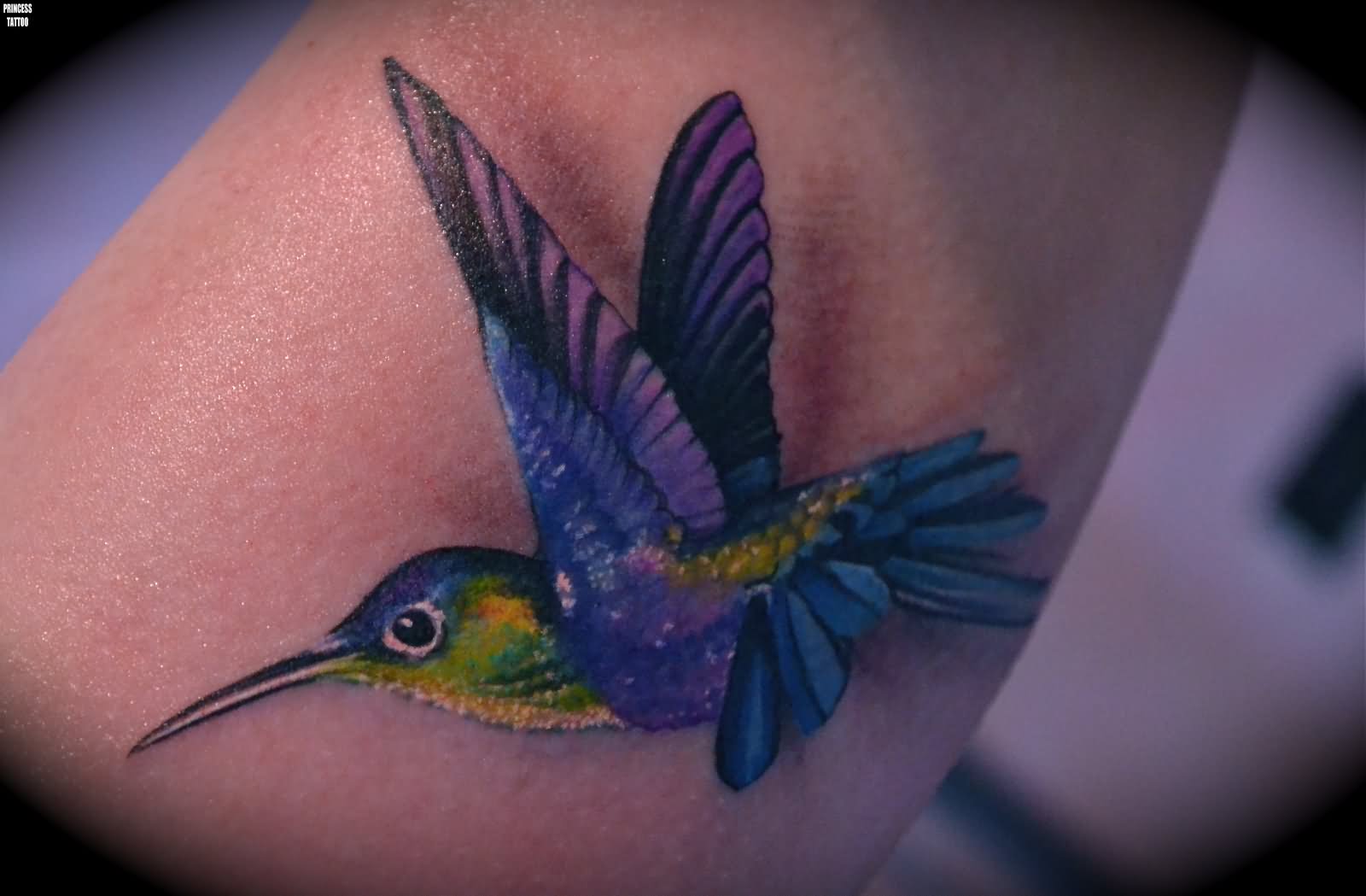 Colored Colibri Tattoo