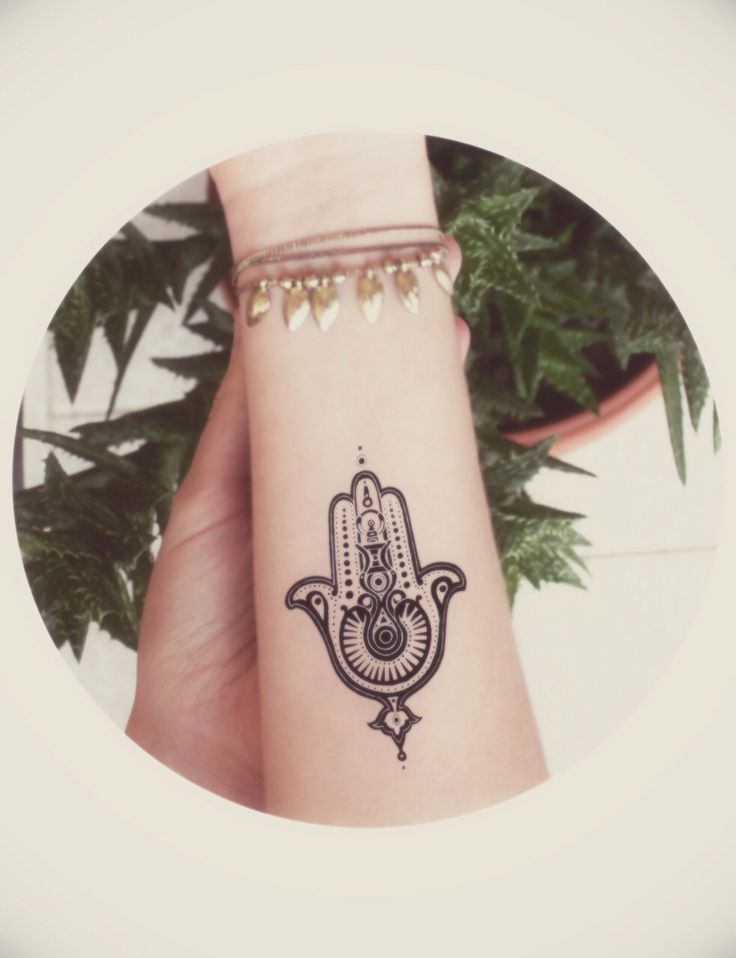 Cool Hamsa Tattoo Design For Wrist By Wilda