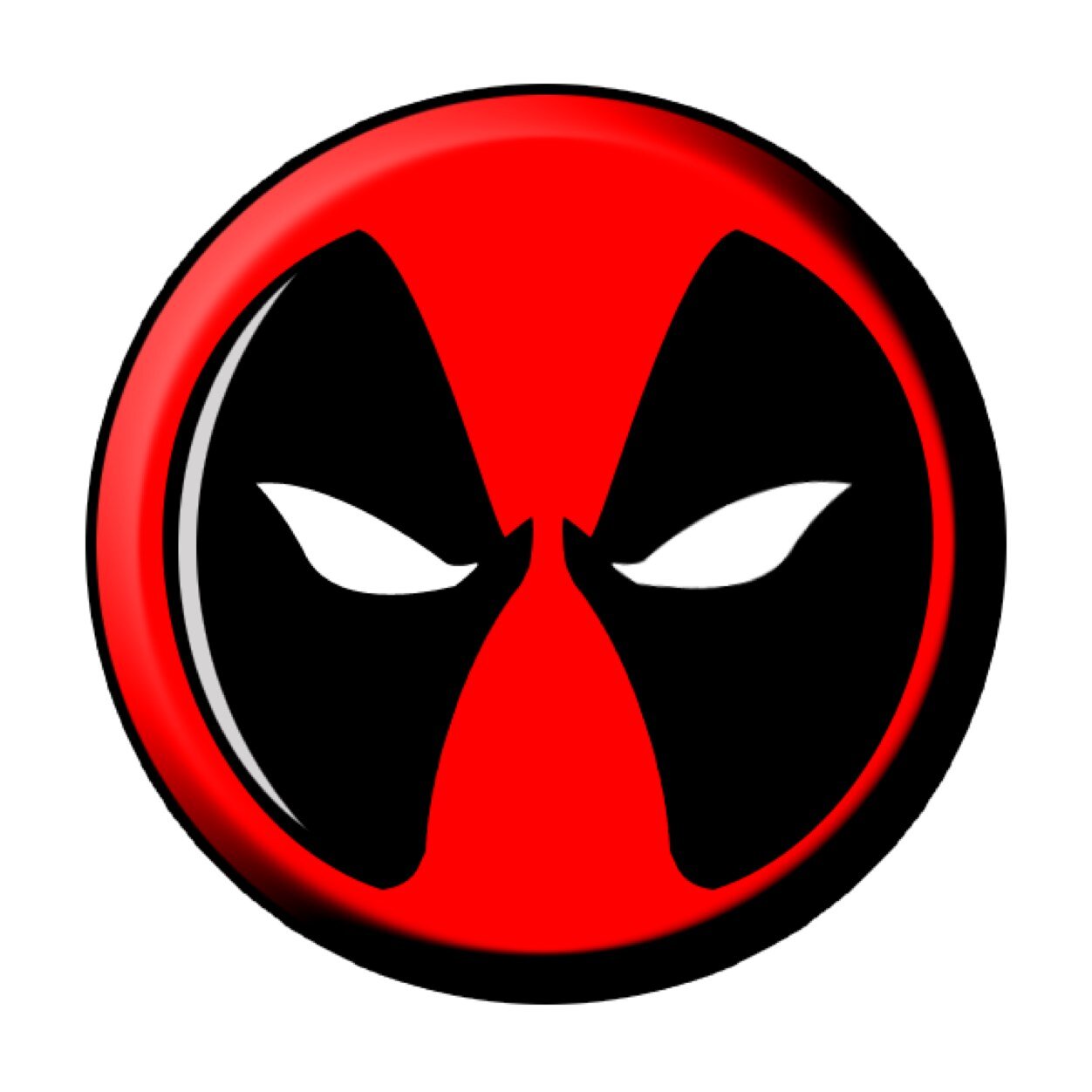 Cool Red And Black Deadpool Symbol Tattoo Design By Steven Deturo
