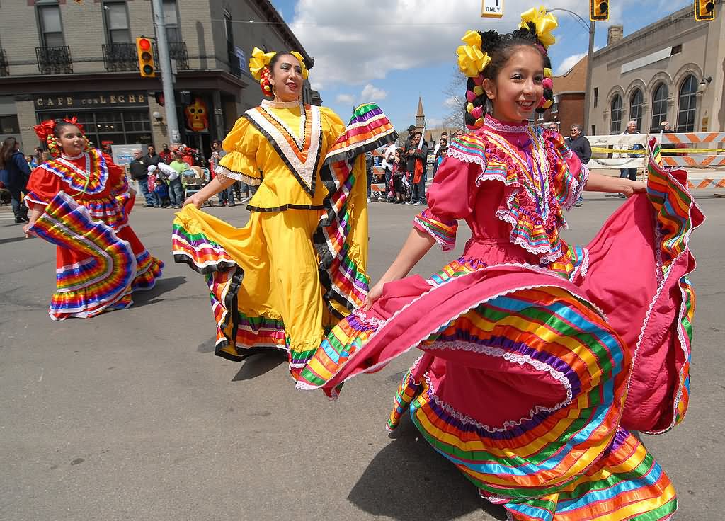 Dancers Performing During Cinco de Mayo Celebrations